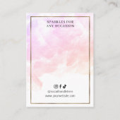 水彩金ゴールドグリッターイヤリングジュエリー包装 名刺 (裏面)