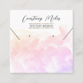 水彩金ゴールドグリッターブレスレットイヤリングディスプレイ スクエア名刺 (正面)