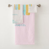 水彩金ゴールドグリッターレインボー バスタオルセット (インサイチュ)