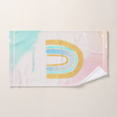 水彩金ゴールドグリッターレインボー バスタオルセット (ハンドタオル)