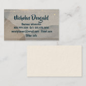 水彩金ゴールドグレーフォーマルシンプル職業 名刺 (正面/裏面)