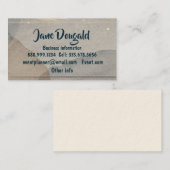 水彩金ゴールドグレーフォーマルシンプル職業 名刺 (正面/裏面)