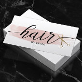 水彩金ゴールドシザーエレガントタイポグラフィヘア 名刺