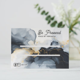 水彩金ゴールドシック押し付けオン爪、 ネイル表示カード サンキューカード