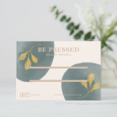 水彩金ゴールドシック押し付けオン爪、 ネイル表示カード サンキューカード (スタンド正面)