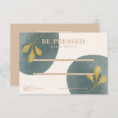 水彩金ゴールドシック押し付けオン爪、 ネイル表示カード サンキューカード (正面/裏面)