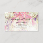 水彩金ゴールドスパークリーグリッターサロン 名刺 (裏面)