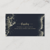 水彩金ゴールドスプラッシュ結婚のギフトレジストリ エンクロージャーカード (正面)