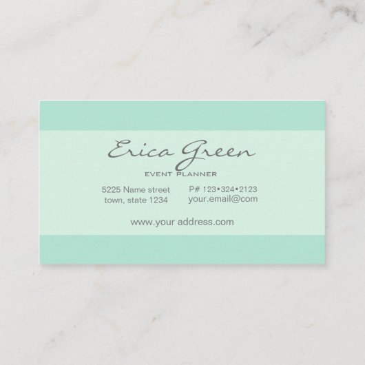 水彩金ゴールドターコイズ 名刺 (裏面)