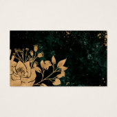 水彩金ゴールドバラ結婚ズWebサイトカード (裏面)