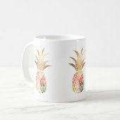 水彩金ゴールドパイナップルマグ コーヒーマグカップ (正面左)