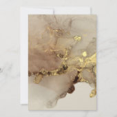 水彩金ゴールドフレーク結婚式招待状 招待状 (正面)