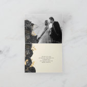 水彩金ゴールドブラックバラ写真 サンキューカード (内部)