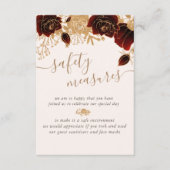 水彩金ゴールドブルゴーニュバラ安全対策 エンクロージャーカード (正面)