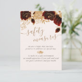 水彩金ゴールドブルゴーニュバラ安全対策 エンクロージャーカード (スタンド正面)