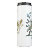 水彩金ゴールドモノグラム |カスタム文字エレガント タンブラー (裏面)