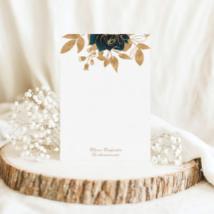 水彩金ゴールド及び緑文具パーソナライズされた。 便箋