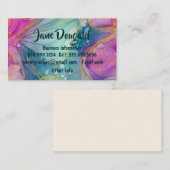 水彩金ゴールド抽象芸術モダンエレガント事業 名刺 (正面/裏面)