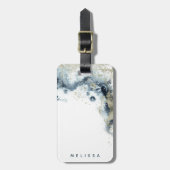 水彩金ゴールド波紋ラゲッジタグ ラゲッジタグ (正面縦)