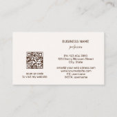 水彩金ゴールド白い花 名刺 (裏面)