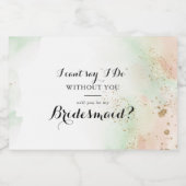 水彩金ゴールド紙吹雪ブライドメイド提案 スパークリングワインラベル (シングルラベル)