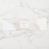 水彩金ゴールド紙吹雪結婚書道 ペットボトルラベル (シングルラベル)