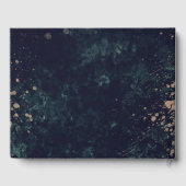 水彩金ゴールド結婚モノグラムのゲストブック ゲストブック (裏面)