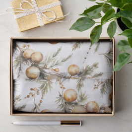 水彩金ゴールド葉クリスマス 薄葉紙