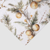 水彩金ゴールド葉クリスマス 薄葉紙 (詳細)