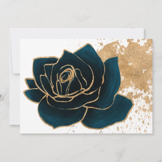 水彩金ゴールド⎢文房具ノートカード ノートカード (裏面)