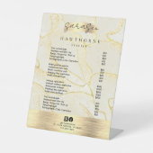 水彩金フェイク箔の価格リストつや消しメタル 台座サイン (正面)