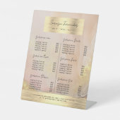 水彩金フェイク箔の価格表赤面ピンク 台座サイン (正面)