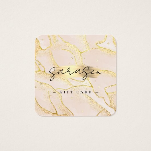 水彩金フェイク箔ギフト証書グリッター (正面)