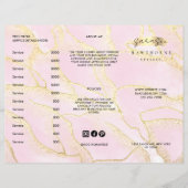 水彩金フェイク箔ピンク価格リスト (正面)