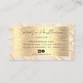 水彩金フェイク箔ブラシ付き金属グリッター 名刺 (裏面)