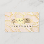 水彩金フェイク箔ブラシ付き金属グリッター 名刺 (正面)