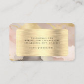 水彩金フェイク箔ブラック赤面ピンクエレガント 名刺 (裏面)