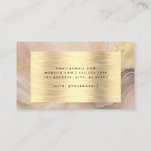 水彩金フェイク箔赤面ピンクエレガント 名刺 (裏面)