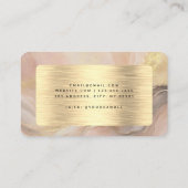水彩金フェイク箔赤面ピンクエレガント 名刺 (裏面)