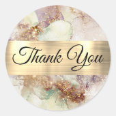 水彩金箔ありがとう ラウンドシール (正面)