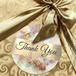 水彩金箔ありがとう ラウンドシール