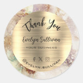 水彩金箔ありエレガントがとう ラウンドシール (正面)