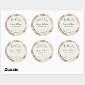 水彩金箔お礼エレガントのクラシック ラウンドシール (シート)