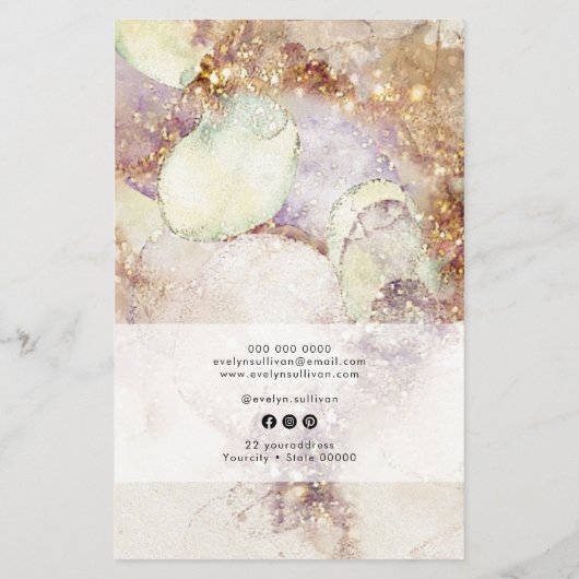 水彩金箔の価格リストのチラシ チラシ (裏面)