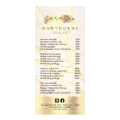 水彩金箔の価格リストをスキャンしてQRを支払う ラックカード (正面)