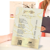 水彩金箔の価格リストをスキャンしてQRを支払う 台座サイン