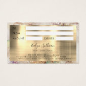 水彩金箔ギフトカード (裏面)