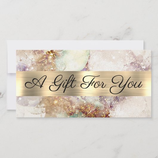 水彩金箔ギフト券 (正面)