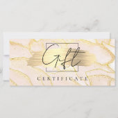 水彩金箔ギフト証明書券カード (正面)