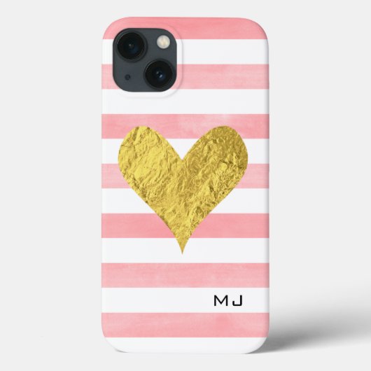 水彩金箔ハート Case-Mate iPhoneケース (裏面)